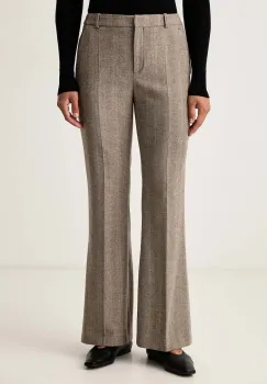 BOSS Orange  pantaloni pentru femei cu amestec de lana C_Tanalea imagine