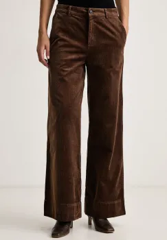 BOSS Orange  pantaloni pentru femei din catifea reiata C_Tacodi2-D imagine