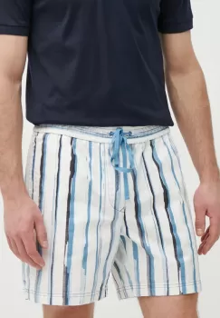 Boss Orange pantaloni scurti barbati, culoarea alb, 50510865 imagine