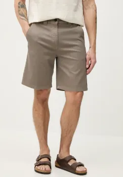 BOSS Orange pantaloni scurti barbati, culoarea maro, 50536864 imagine