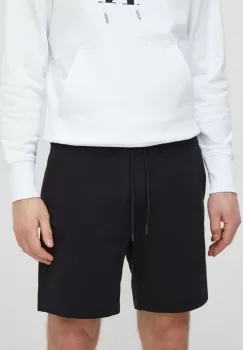 Boss Orange pantaloni scurti din bumbac culoarea negru, melanj imagine