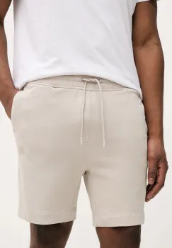 BOSS Orange pantaloni scurti din bumbac culoarea turcoaz, melanj imagine