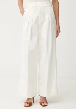 BOSS Orange pantaloni wide leg pentru femei, din bumbac cu elastan C Tanjura5-D imagine