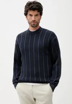 BOSS Orange pulover de bumbac culoarea bleumarin, 50543690 imagine