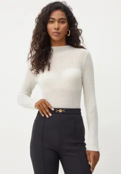 Boss Orange pulover de lana femei, culoarea alb, light, 50519155 imagine