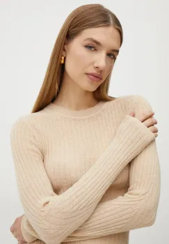 Boss Orange pulover de lana femei, culoarea bej, light, 50531296 imagine