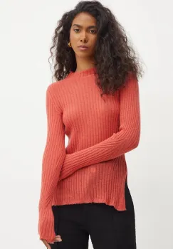 Boss Orange pulover de lana femei, culoarea rosu, light, 50519155 imagine