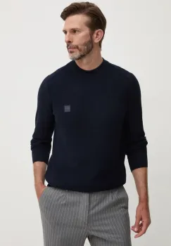 Boss Orange pulover din amestec de casmir culoarea albastru marin, light, 50527584 imagine