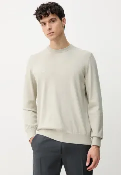 BOSS Orange pulover din amestec de lana barbati, culoarea bej, light, 50527583 imagine