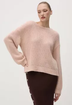 Boss Orange pulover din amestec de lana femei, culoarea roz, 50519172 imagine