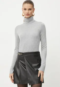 Boss Orange pulover femei, culoarea gri, light, cu guler, 50535524 imagine