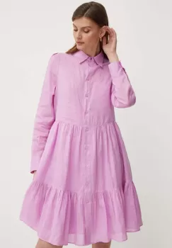 Boss Orange rochie culoarea roz, mini, evazati, 50511768 imagine