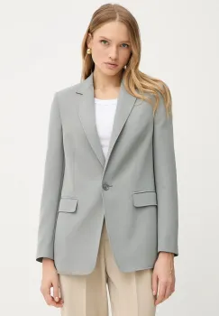 BOSS Orange sacou culoarea gri, un singur rand de nasturi, uni, 50545586 imagine