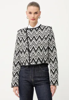 BOSS Orange sacou culoarea negru, un singur rand de nasturi, cu imprimeu, 50547702 imagine