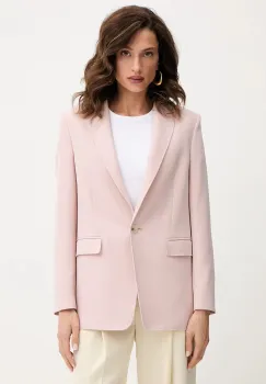 BOSS Orange sacou culoarea roz, un singur rand de nasturi, uni, 50545586 imagine