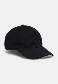 BOSS Orange sapca de baseball din bumbac culoarea negru, cu imprimeu, 50540944 imagine