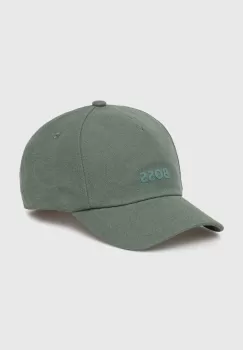 Boss Orange sapca de baseball din bumbac culoarea verde, neted, 50518788 imagine