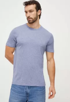 Boss Orange tricou de bumbac barbati, culoarea albastru imagine