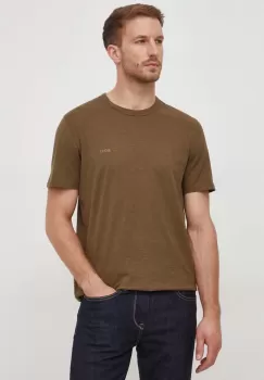 Boss Orange tricou de bumbac barbati, culoarea verde imagine