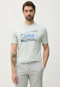 BOSS Orange tricou din bumbac barbati, cu imprimeu, 50539186 imagine