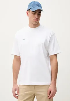 BOSS Orange tricou din bumbac barbati, culoarea alb, cu imprimeu, 50540520 imagine