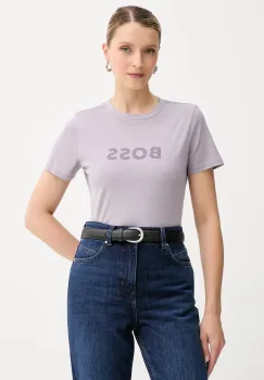 BOSS Orange tricou din bumbac BOSS ORANGE culoarea violet, 50501139 imagine