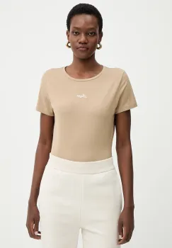 BOSS Orange tricou din bumbac C Elove embro culoarea bej, 50554696 imagine