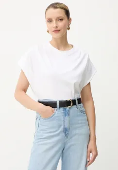 BOSS Orange tricou din bumbac culoarea alb, 50547799 imagine
