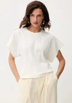 BOSS Orange tricou din bumbac culoarea bej, 50543502 imagine