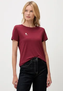 BOSS Orange tricou din bumbac culoarea bordo, 50545288 imagine