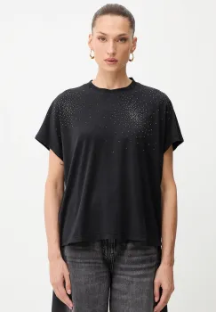 BOSS Orange tricou din bumbac culoarea negru, 50547797 imagine