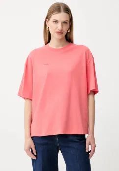 BOSS Orange tricou din bumbac culoarea roz, 50545498 imagine