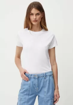 Boss Orange tricou din bumbac femei, culoarea alb, 50506973 imagine