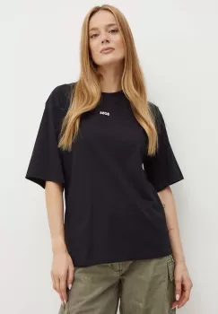 Boss Orange tricou din bumbac femei, culoarea negru, 50523256 imagine