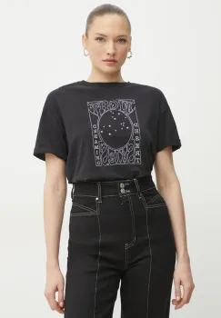 BOSS Orange tricou din bumbac femei, culoarea negru, 50535106 imagine