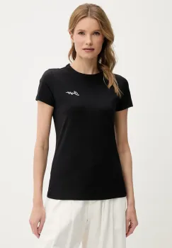 BOSS Orange tricou din bumbac femei, culoarea negru, 50541343 imagine