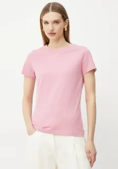 BOSS Orange tricou din bumbac femei, culoarea violet, 50506973 imagine