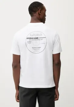 BOSS Orange tricou din bumbac Te_BossClub culoarea alb, cu imprimeu, 50556033 imagine