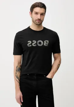 BOSS Orange tricou din bumbac Te_Insignia imagine