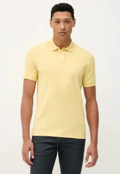 BOSS Orange tricou polo barbati, culoarea galben, uni, 50507803 imagine