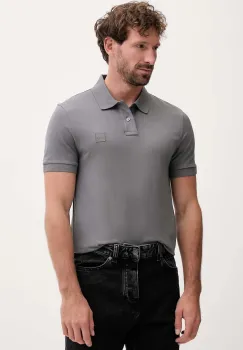 BOSS Orange tricou polo culoarea negru, uni, 50507803 imagine