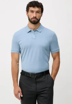 BOSS Orange tricou polo culoarea negru, uni, 50507803 imagine