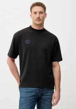 BOSS Orange tricou Te_Varsity culoarea negru, uni, 50556013 imagine