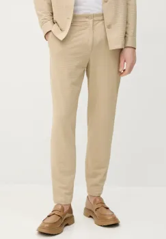 BOSS pantaloni barbati, culoarea bej, mulata, 50540687 imagine