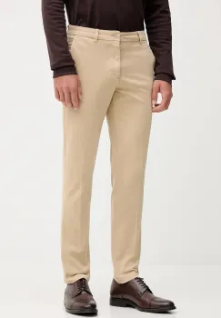 BOSS pantaloni barbati, culoarea bej, slim 50543312 imagine