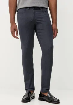 BOSS pantaloni barbati, culoarea bleumarin, slim 50551419 imagine