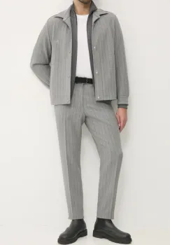 BOSS pantaloni barbati, culoarea gri, cu fason chinos, 50534997 imagine