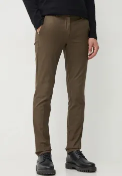 BOSS pantaloni barbati, culoarea verde, cu fason chinos imagine