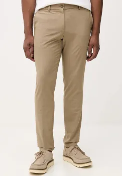 BOSS pantaloni cu lana culoarea bej, drept, 50556758 imagine