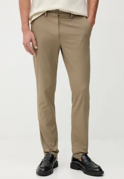 BOSS pantaloni culoarea bleumarin, cu fason chinos, 50543945 imagine